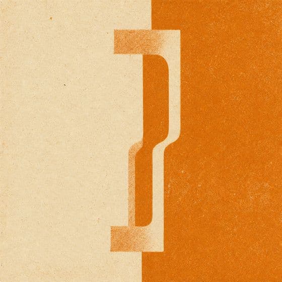 Cover for the third moment: an abstract margin bracket printed in amber and cream